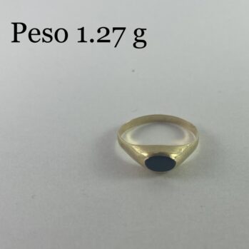 Anillo con piedra negra