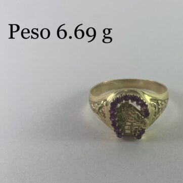 Anillo con diseño de caballo y circones