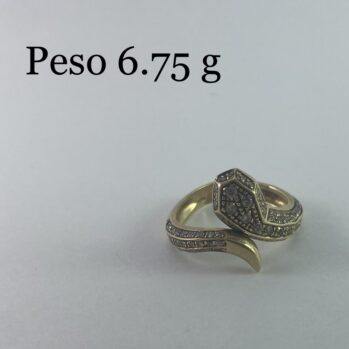 Anillo con diseño de serpiente circones
