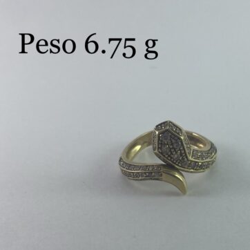 Anillo con diseño de serpiente circones