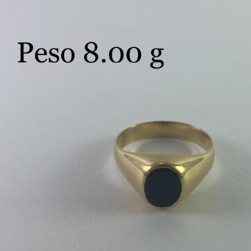 Anillo con diseño de piedra negra