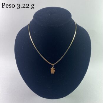 Cadena de serpiente con dije de manzana