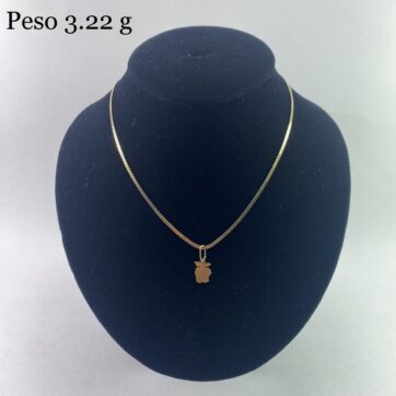 Cadena de serpiente con dije de manzana