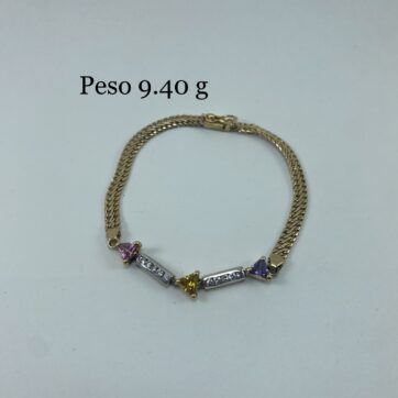 Pulsera con diseño de tejido chino y circones